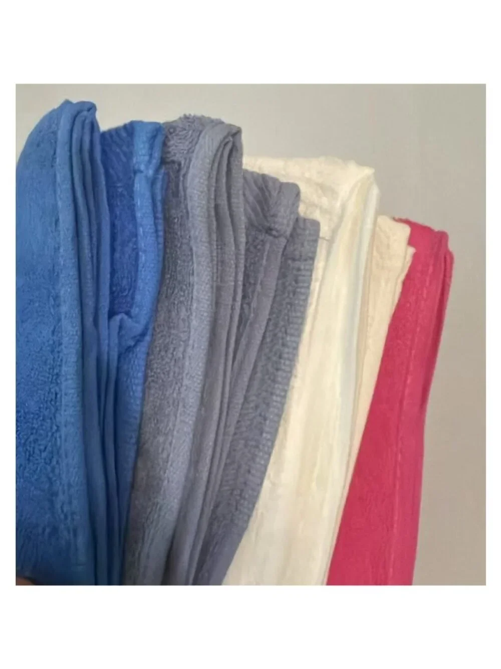 4PCS Long Cotton Sports Towel Soft Absorbent for Outdoor Yoga Gym
